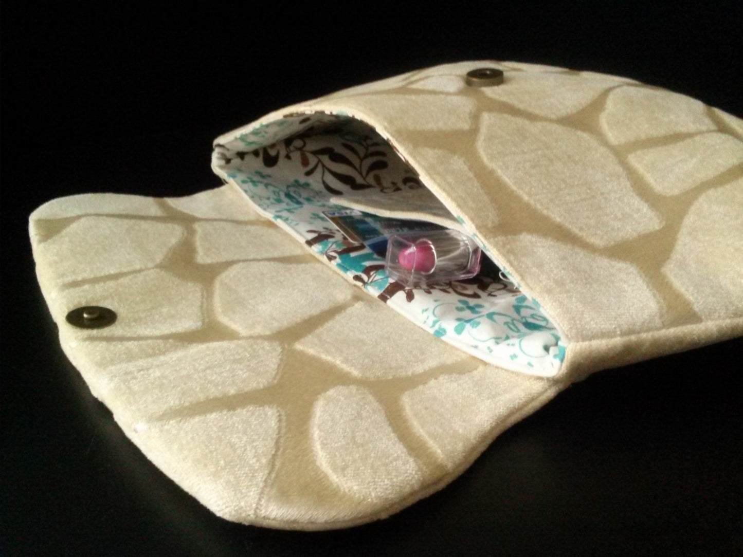 Cream Giraffe Haberry Oversized Clutch