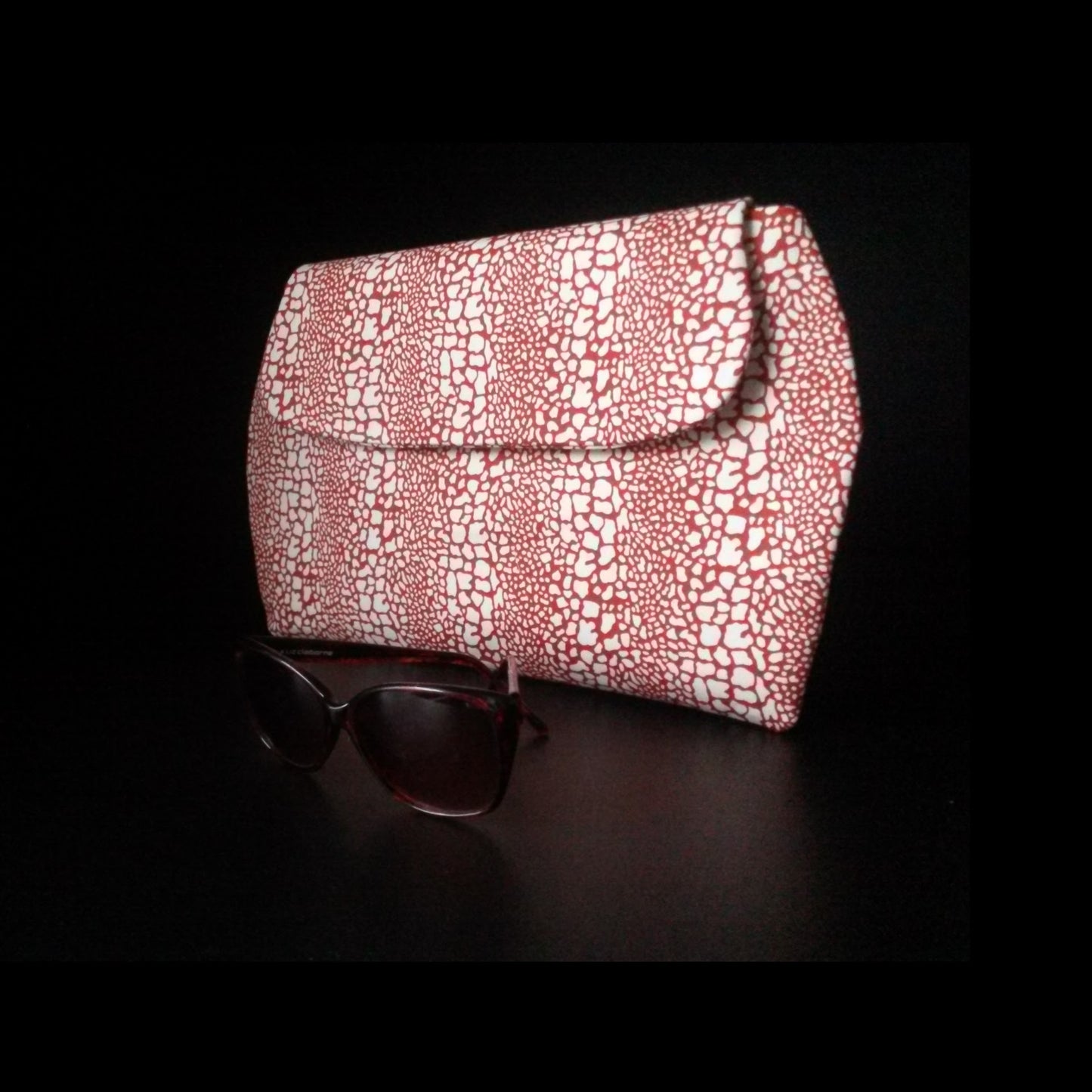 Brick Snakeskin Haberry Oversized Clutch